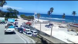 VISTA Y ENTRADA A PLAYA EL QUEMAITO, BARAHONA. #barahona #playa #elquemaito