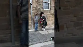 Street Musician in Edinburgh Street Scotland