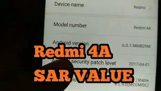 Redmi 4a SAR VALUE