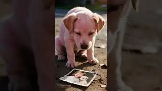 Crying Dog On Family Photo