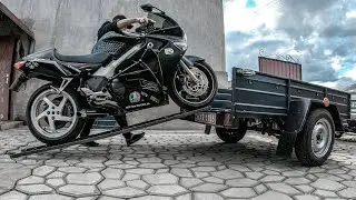 Трап для погрузки / разгрузки мотоцикла.  Loading ramp for motorcycle(ENG subs)