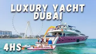 Dubai Yacht with slide - Luxury all inclusive tour 🚤