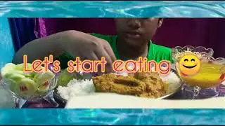 rice,dal,aloo bhaja ,fish curry and sweet curd eating show 🤗🤗