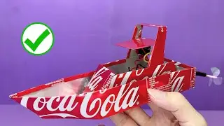 Build an Incredible Boat with Soda Cans and a DC Motor - DIY