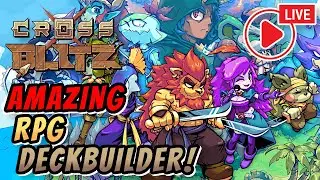 Playing A Truly AMAZING Roguelite Deckbuilder RPG, LIVE! This One Is OUTSTANDING! | Cross Blitz