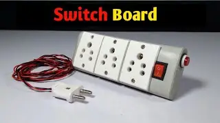 3 plug switch board using pvc pipe | how to make extension board  extension box at home
