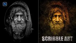 Scribble Sketch Art Photoshop Tutorial #photoshop #photoediting