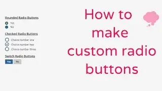 How to make custom radio buttons in CSS