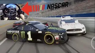 Nascar Heat 5 vs $4000+ DirectDrive RIG!! Dodge The WRECK Challenge!! (NEW NASCAR WHEEL)