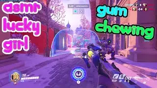 ASMR Gaming 🍀 Overwatch Relaxing Mercy Summer Games Gameplay Gum Chewing + Whispering 💤