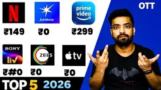 Top 5 Best OTT Platforms In India - 2026 ⚡️ Netflix Vs Prime Vs Hotstar, Apple Tv, Liv - New Plans