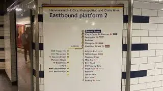 Euston Square Eastbound: Circle, Hammersmith & City and Metropolitan lines