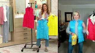 Nuage Packable Puffer Vest with Mock Collar on QVC