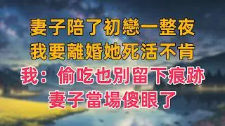 妻子陪了初戀一整夜，我要離婚她死活不肯，我冷冷：偷吃也別留下痕跡，妻子當場傻眼了