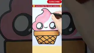 cute icecream 🍦 coloring #coloringpages #shorts #subscribe #drawing #colors #painting