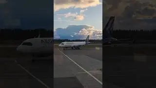 Aegean Airlines A320 at Oulu airport