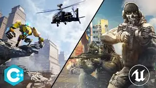 Unreal Engine C++: Create Helicopter-Bot & AI Shooter | Full Course