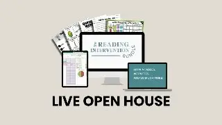 Reading Intervention Bundle Open House