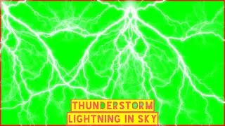 ThunderStorm On Green Screen | Lightning Thunder Storm Sky Effects |  | Green Screen