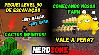 NERDZONE - RANKUP LEGACY I  PEGUEI NIVEL 50 DE ESCAVA&Ccedil;&Atilde;O E INICIEI NOSSA FARM DE CACTO