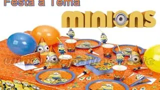 Minions articoli per festa di compleanno a tema Piatti Bicchieri Tovaglioli-OC Balloons