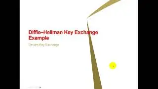CS627 Cyber Security | Part 45 | Diffie Hellman Key Exchange Protocol Example | Virtual University|