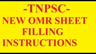 TAMIL TECH LEARNING IDEAS - TNPSC New OMR Sheet Instructions