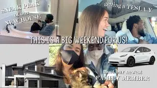 NEW HOUSE, NEW CAR, NEW PUP VLOG: Our final walk through, test driving a Tesla Y, visiting our puppy