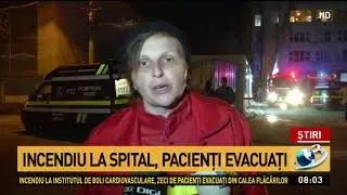 Incendiu puternic la un spital din Iași. Mai mulți pacienți au fost evacuați