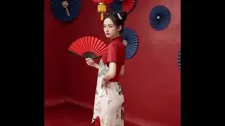 Cheongsam style Chinese New Year Clothes.