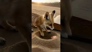 Wow 😲😲😲Cute little fox found gold coin while reading book #trending   #viral #viralvideo #fypシ゚viral