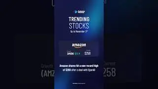 Trending Stocks Up to Nov 03, 2025 #Amazon #Palantir #Nvidia