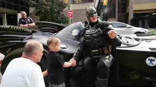 Brain cancer patient Chance meets Batman at East Tennessee Children's Hospital