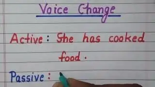 Voice Change || Active and Passive Voice ||How can change Active to Passive || Active se Passive 