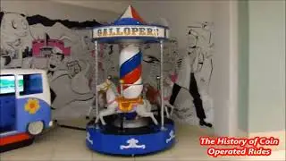 2010s Jolly Roger Coin Operated Roundabout Kiddie Ride - Horse Carousel