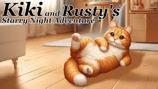 Kiki and Rusty's Starry Night Adventure 👶 Children's book 🦝 Pet Story 😽 Orange cat