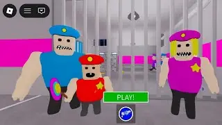 BUFF POLICE FAMILY PRISON RUN ESCAPE! (Obby) Roblox Gameplay Walkthrough 