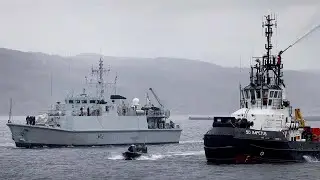HMS Shoreham leaves Faslane for final time before decommissioning