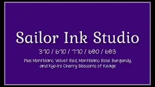 ОБРАЗЦЫ: Sailor Ink Studio 370, 670, 770, 680, 683 (+ 3 бонусных оттенка)