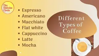 Different types of Coffee drinks | In Hindi