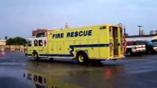 Newark Fire Department Rescue-1 & Truck-1 Responding