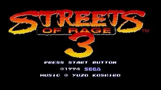 Streets of Rage 3 (Sega Genesis) Intro and Demo