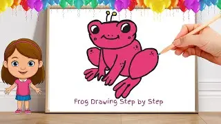 Frog Drawing for Kids 🐸 | Easy Animal Drawing and Coloring for Toddlers | ColornPlay