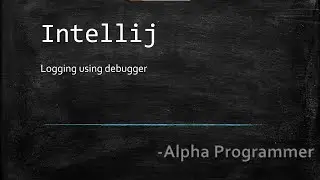 intellij debugger logging