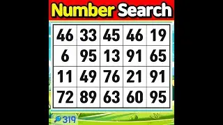 Number Search #319 How strong is your concentration?【Match | brain game | Quiz 】