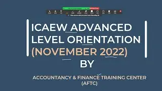 ICAEW Advanced Level Orientation Nov 2022