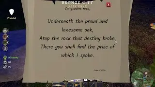 Wild west Roblox treasure hunt quest scroll underneath the proud and lonesome oak.  Chest location