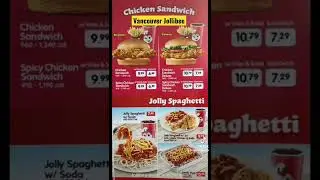 JOLLIBEE MENU AND PRICES IN VANCOUVER,CANADA