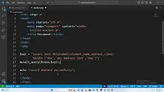 PHP connection with MySQL database and how to Insert Records