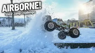 MONSTER TRUCK vs SNOW MOUNTAIN! ❄️ RC Tractor & Excavator Building Ramp | Team Rescue